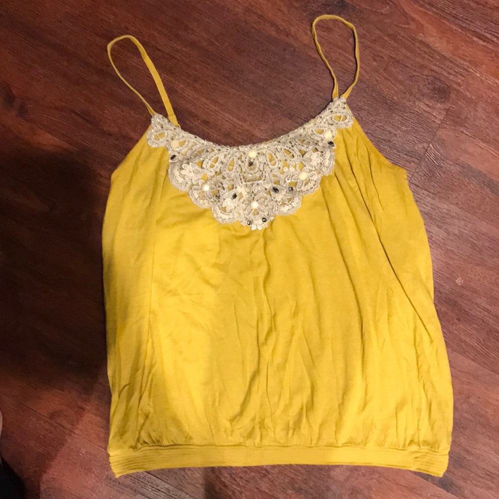 Express Sequin and Lace Embellished Tank Top