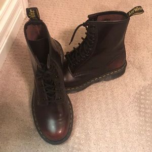 Brand new maroon Doc Martins