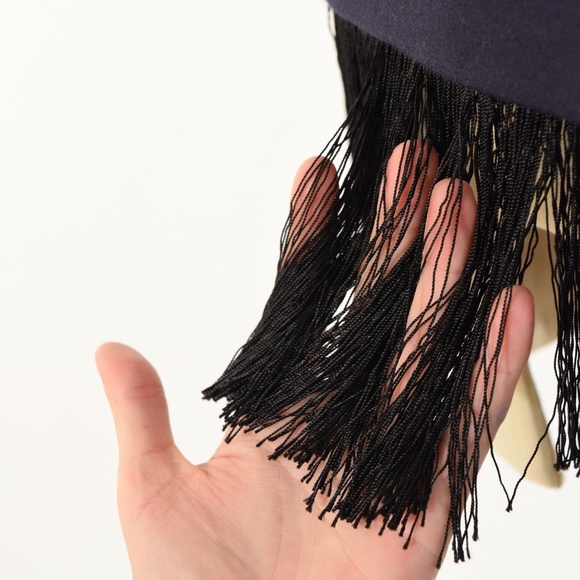 ❌SOLD❌J.Crew Dark Navy Fringe Hem Sweatshirt - Picture 5 of 8