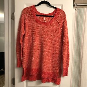 Free People burnt orange knit sweater