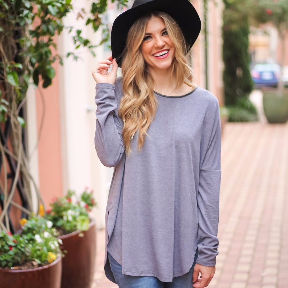 Basic Grey Tunic Top