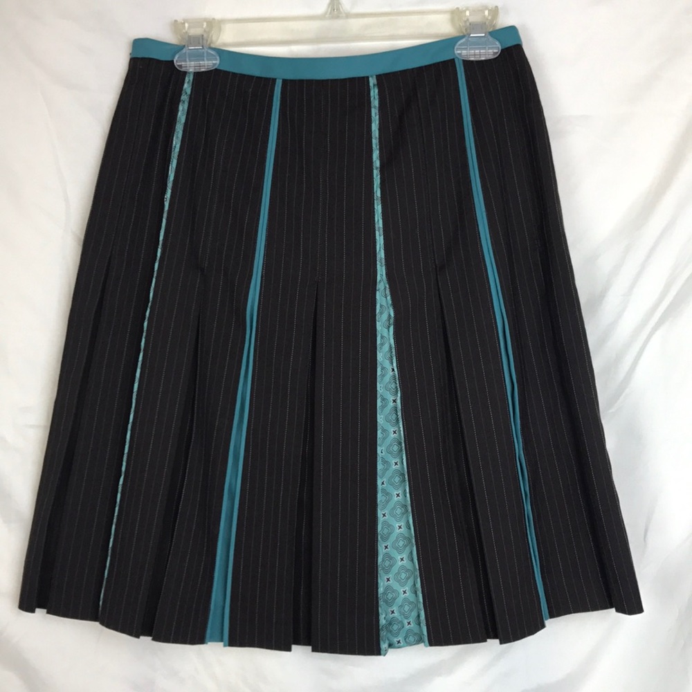 ATL Studio Skirt Aqua Turquoise Pleated SZ 4