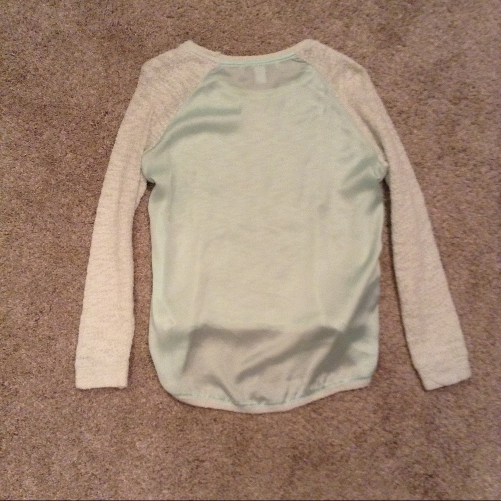 Satin back sweater
