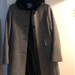 Black and white coat
