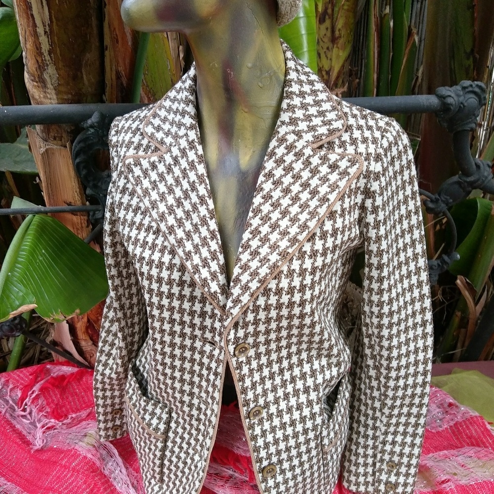 Vintage Houndstooth Blazer Size 6/8