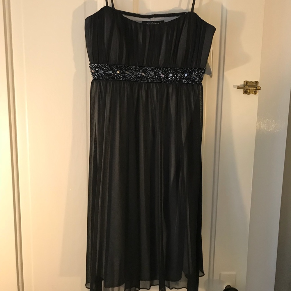 Black Holiday Dress With Beading -M