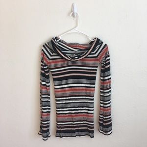 🎠 Free People Cowl Neck Striped shirt