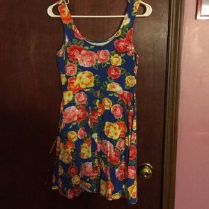 Floral print skater dress