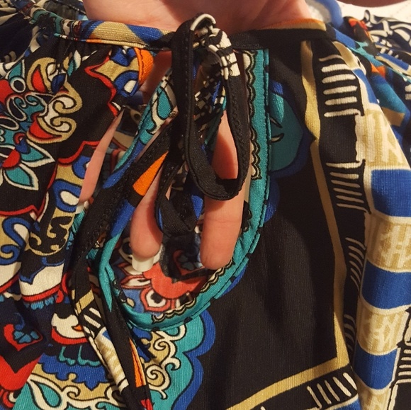 NWT VOLL multi-color geometrical-shapes dress - Picture 2 of 6