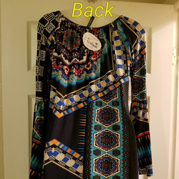 NWT VOLL multi-color geometrical-shapes dress - Picture 4 of 6