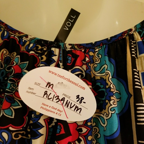 NWT VOLL multi-color geometrical-shapes dress - Picture 6 of 6