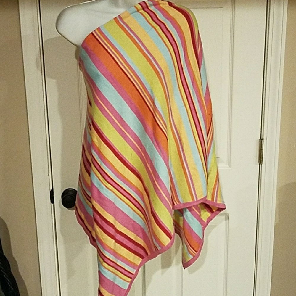 Misses Covington sweater shawl Multi color OSFM
