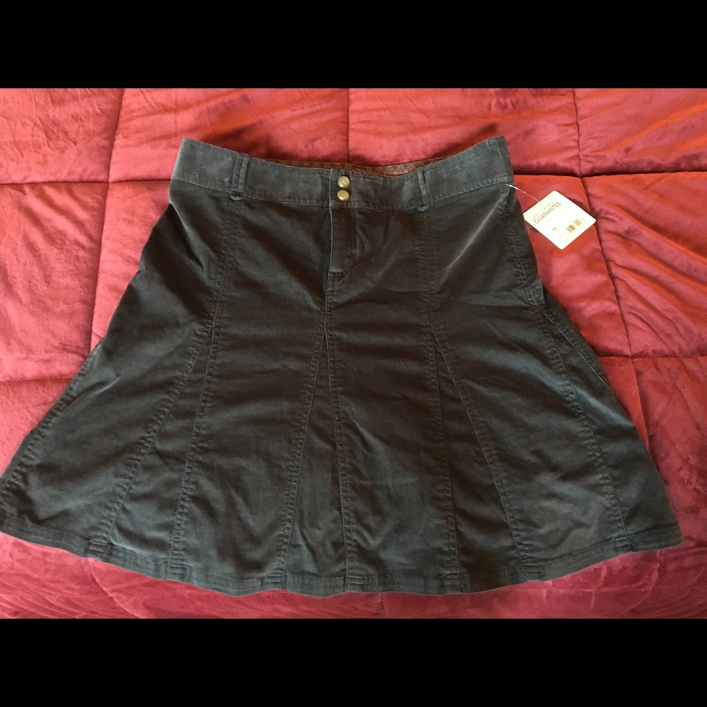 Athleta Gray Stretch Corduroy skirt