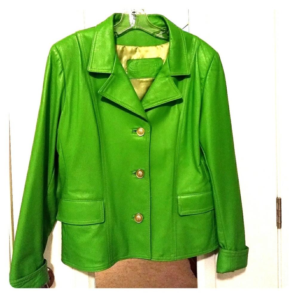 Bright Green Leather Jacket