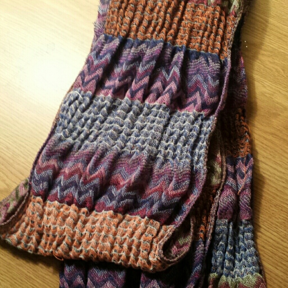 Multi-colored tribal print scarf