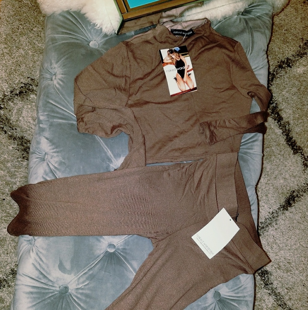 Naked Wardrobe Oh So Tight crop legging set