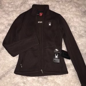 Brown full zip sweater