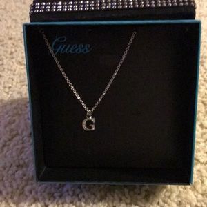 Guess rhinestone “G” necklace