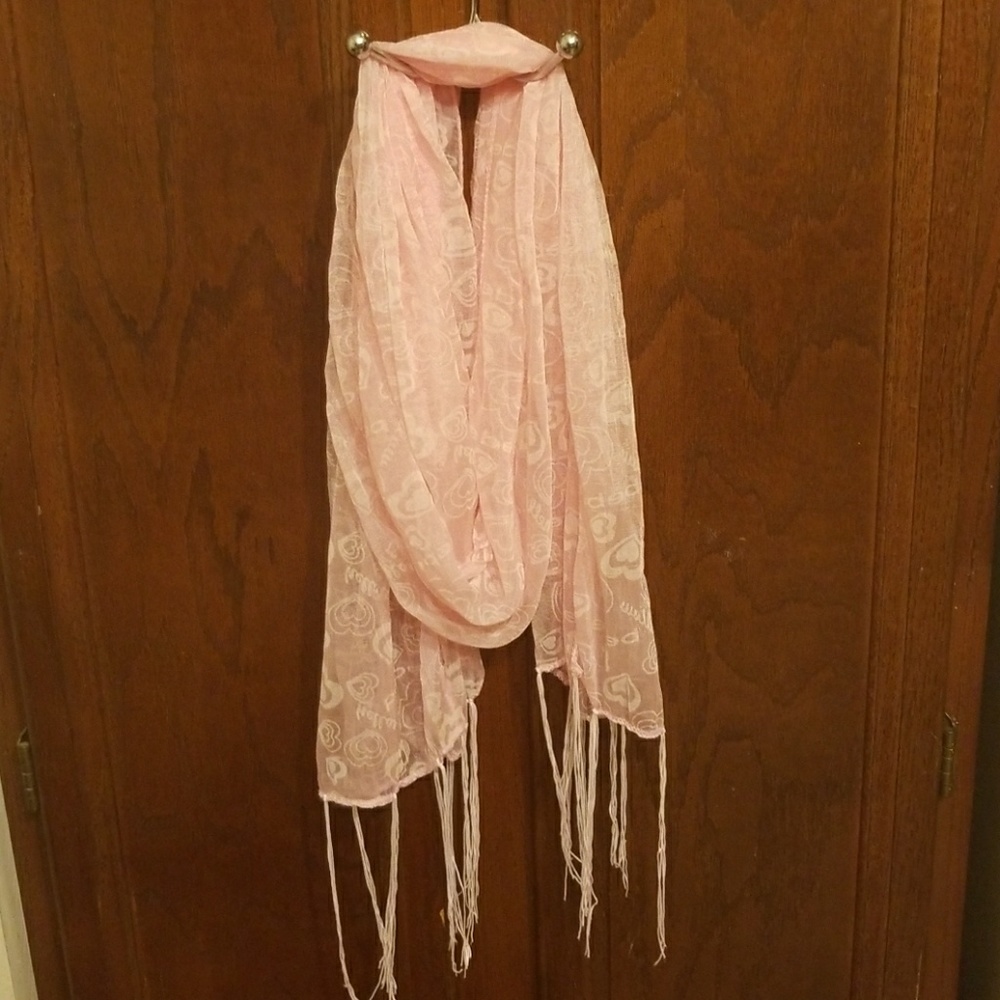 BeBe See threw light Pink Lacey SCARF