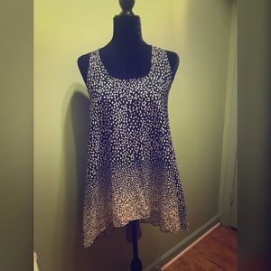 Black and white tank top tunic