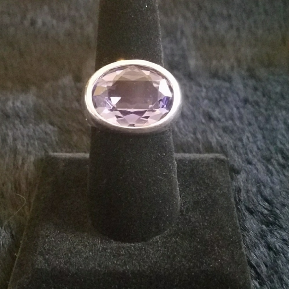 STERLING SILVER .925 Amethyst Ring Sz. 8