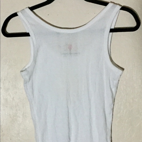 🎄Y2K Twisted Heart Embellished Cross White Tank Medium 4-6 - Picture 4 of 10