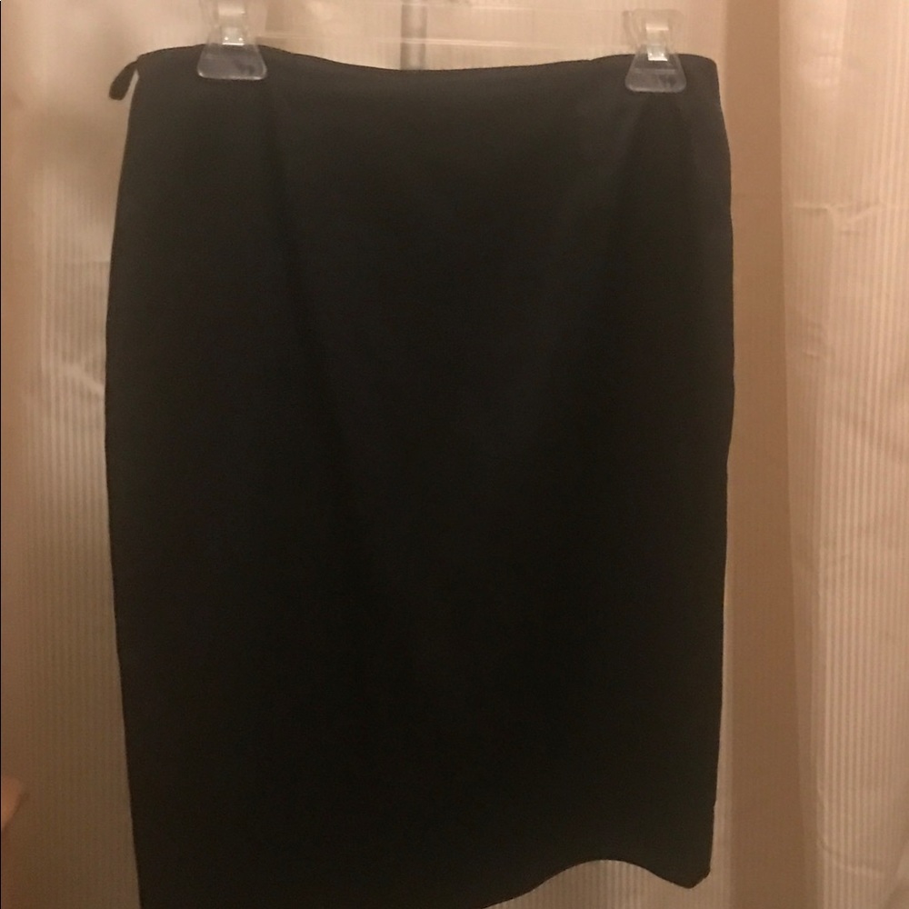Black satin skirt