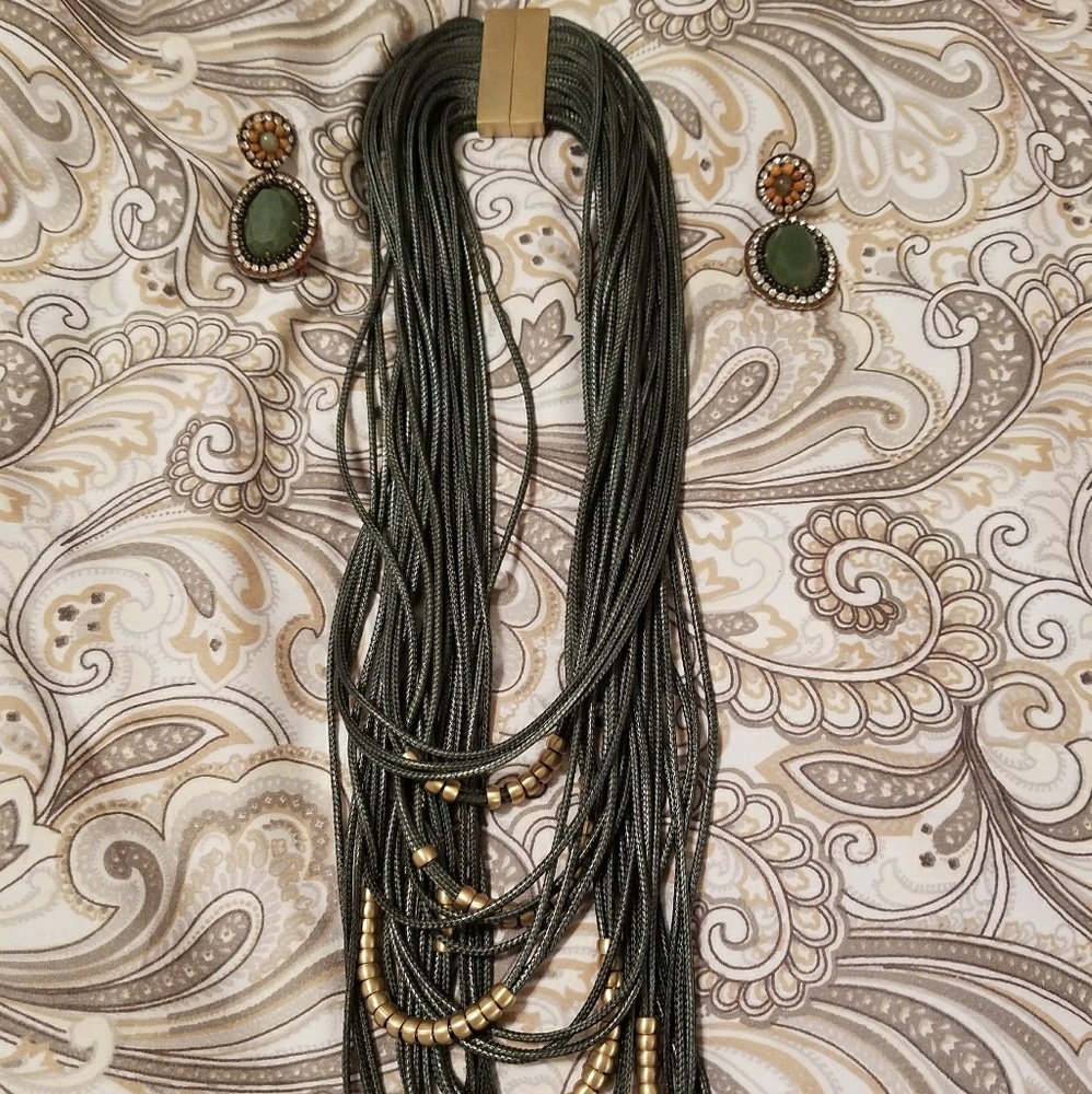Matching necklace and earring set