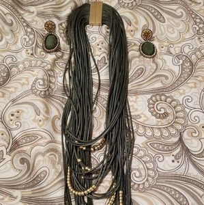 Matching necklace and earring set