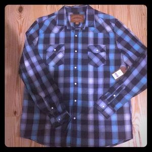 Men’s button up Blue/Gray pattern size XL