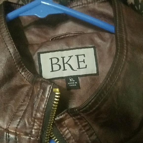 BKE brown faux leather jacket - Picture 2 of 4