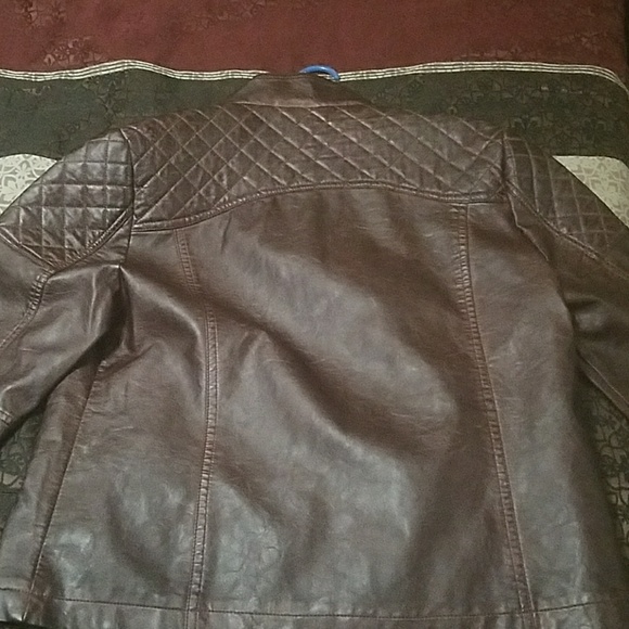 BKE brown faux leather jacket - Picture 3 of 4