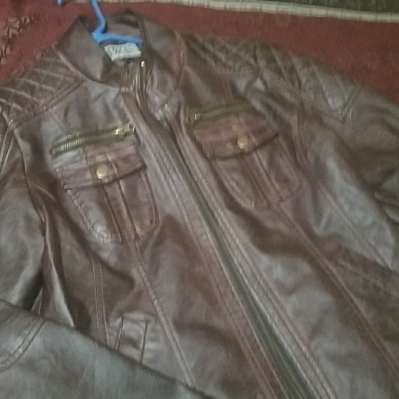 BKE brown faux leather jacket - Picture 4 of 4