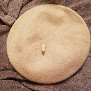 Camel colored wool beret