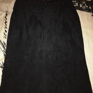 Suede skirt