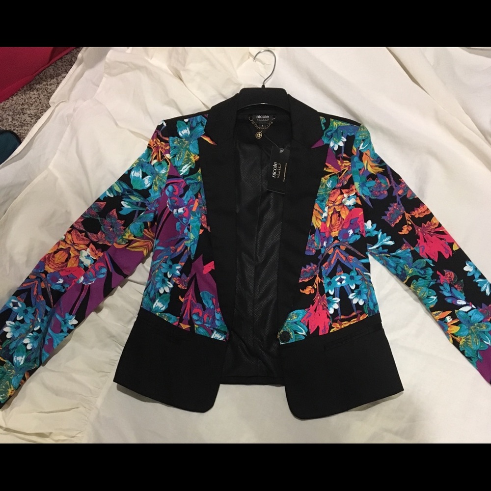 Blazer Jacket/ Floral Legs