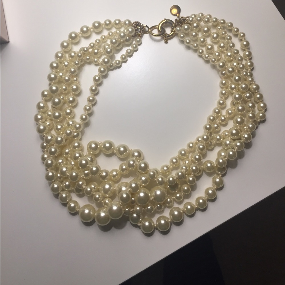 J. Crew multi-strand pearl necklace
