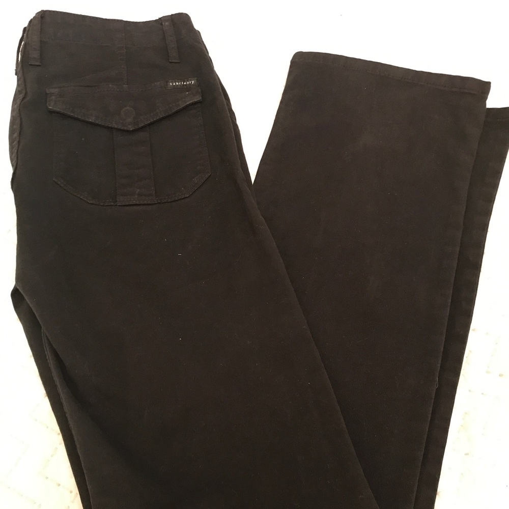 Black, Sanctuary cotton boot cut low rise pants