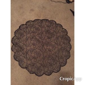 Black lace placemat/table runner 8 pieces