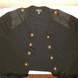 Military style cardigan shrug