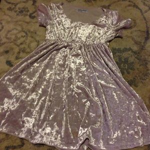 American apparel lavender velvet babydoll dress