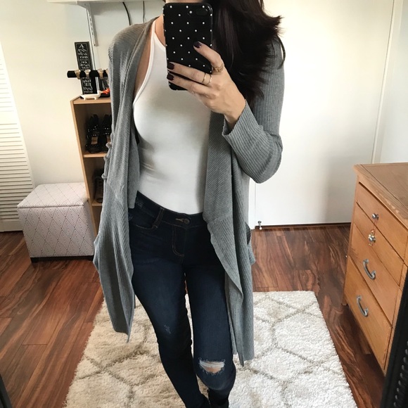 🔸BOGO • Last 1 • Josie Ribbed Longline Cardigan - Picture 4 of 5