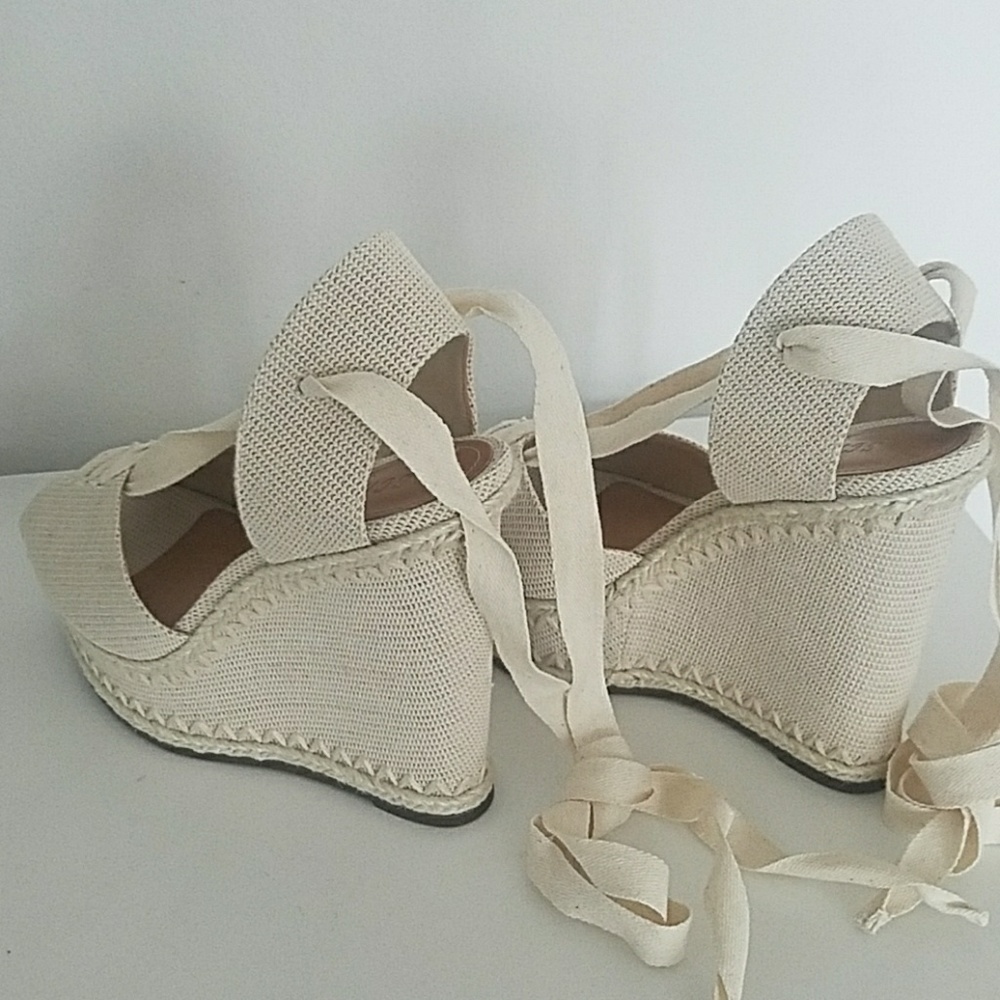 🔴SOLD🔴SCHUTZ Shauna Lace Up Wedges - Picture 4 of 5