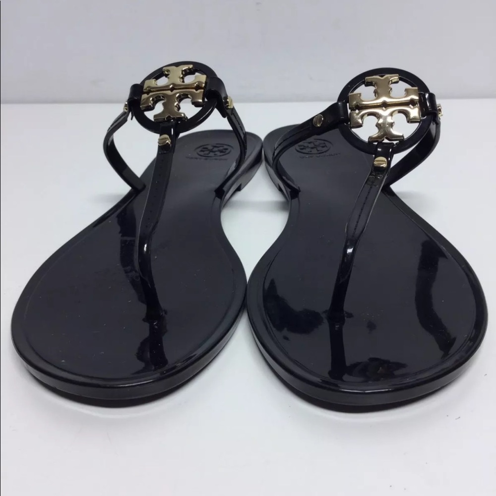 Tory Burch Black/gold jellies size 11