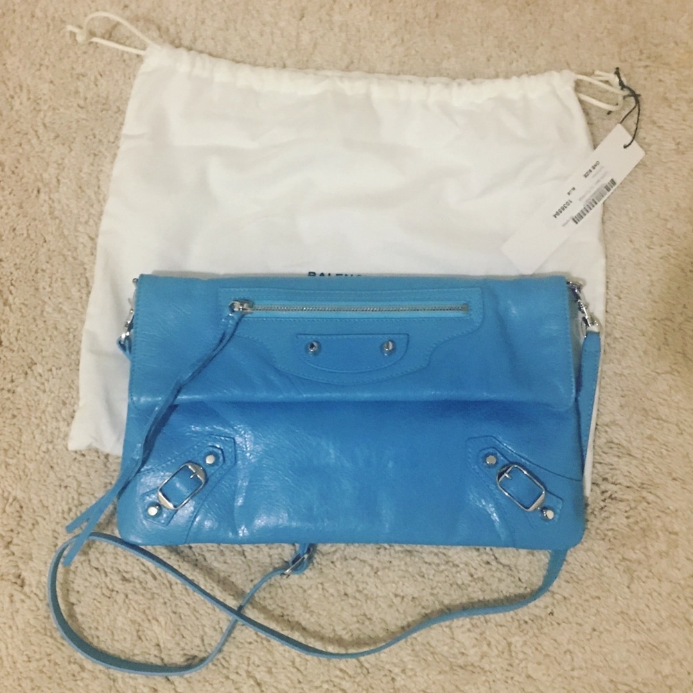 New Balenciaga giant 12 envelope leather clutch