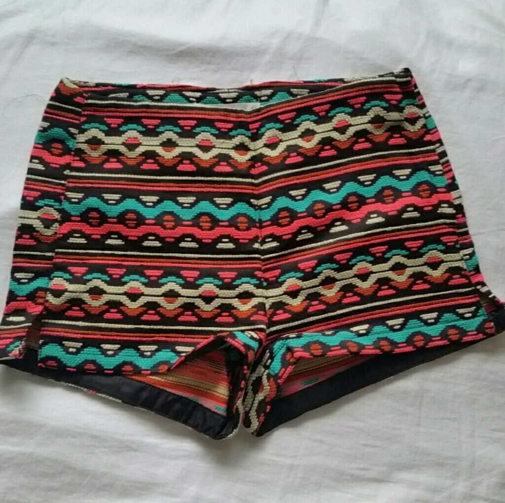 DONATED H&M Coachella Neon High Waisted Shorts