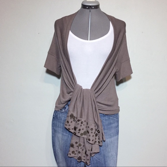 David David Kahn Sweaters - David x David Kahn Long Front Embellished Cardigan