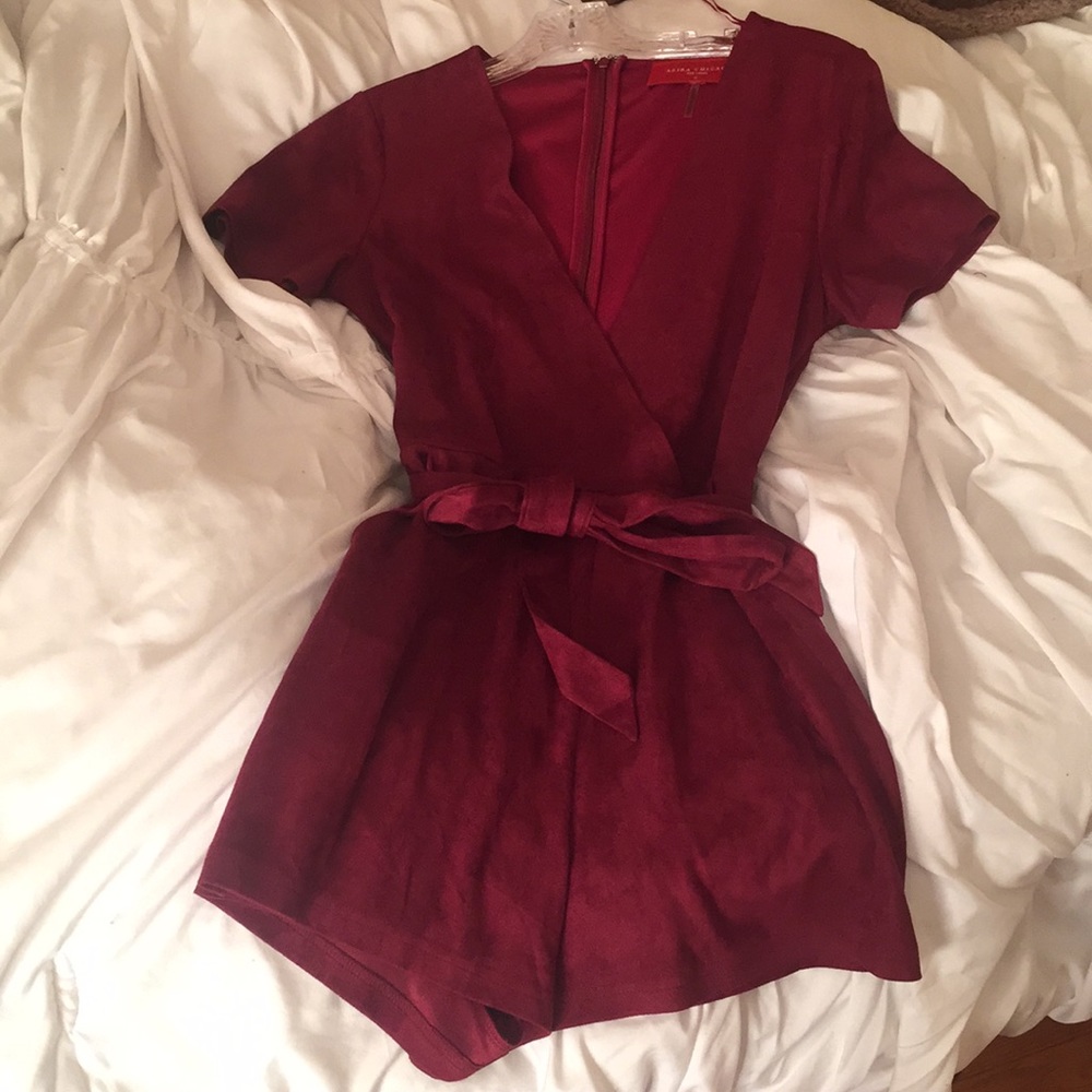 Burgundy Romper