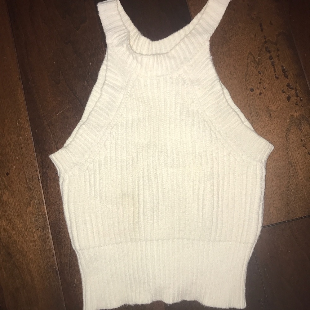 Lf white knitted tank