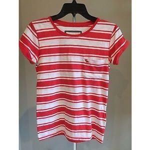 ABERCROMBIE & FITCH Red Striped Shirt
